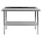 Flash Furniture 48"W Stainless 18 Gauge Work Table - Undershelf NH-WT-2448BSP-GG - alternate 5